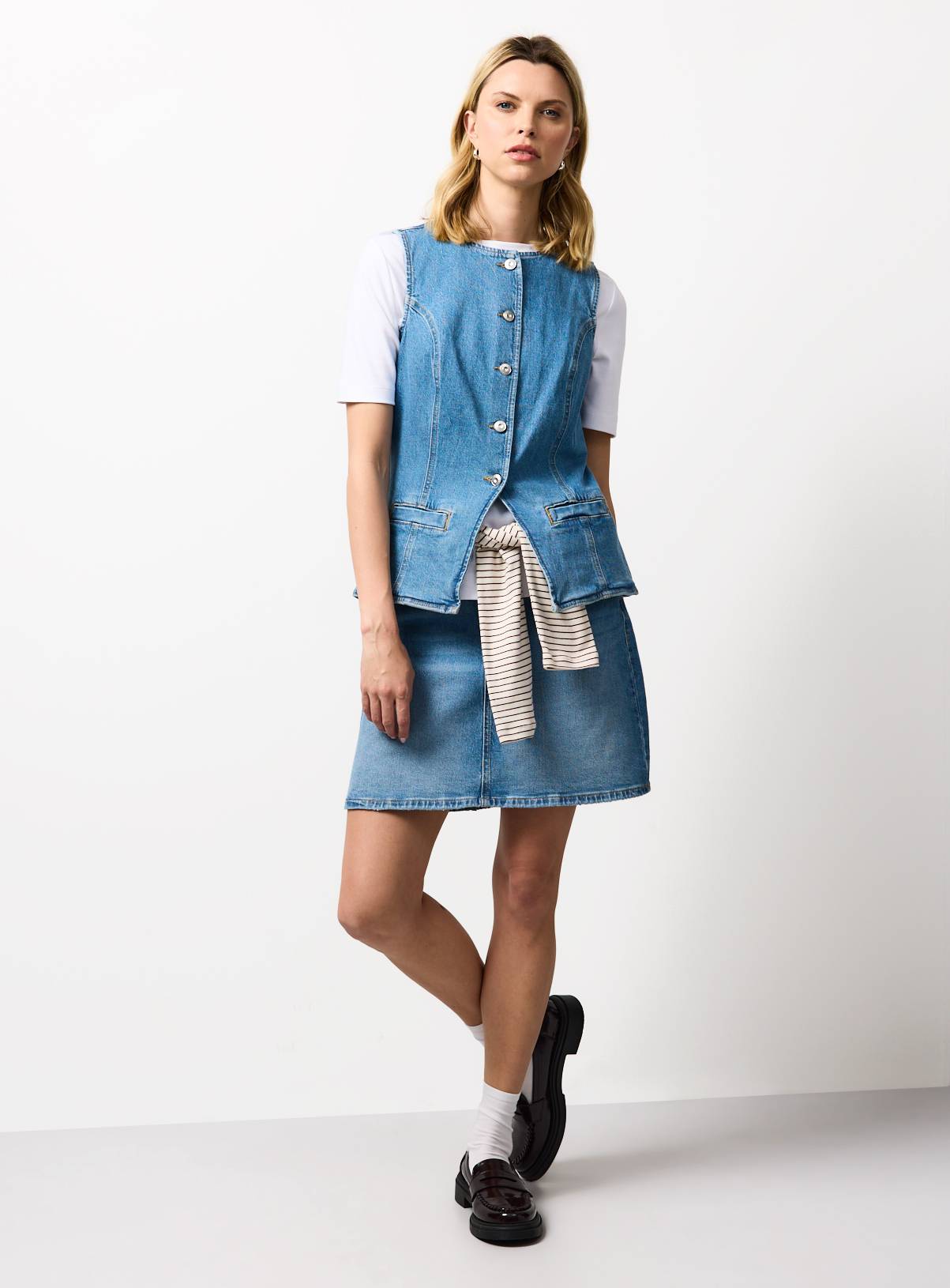 Light Denim Co-ord Waistcoat 20 - Image 2